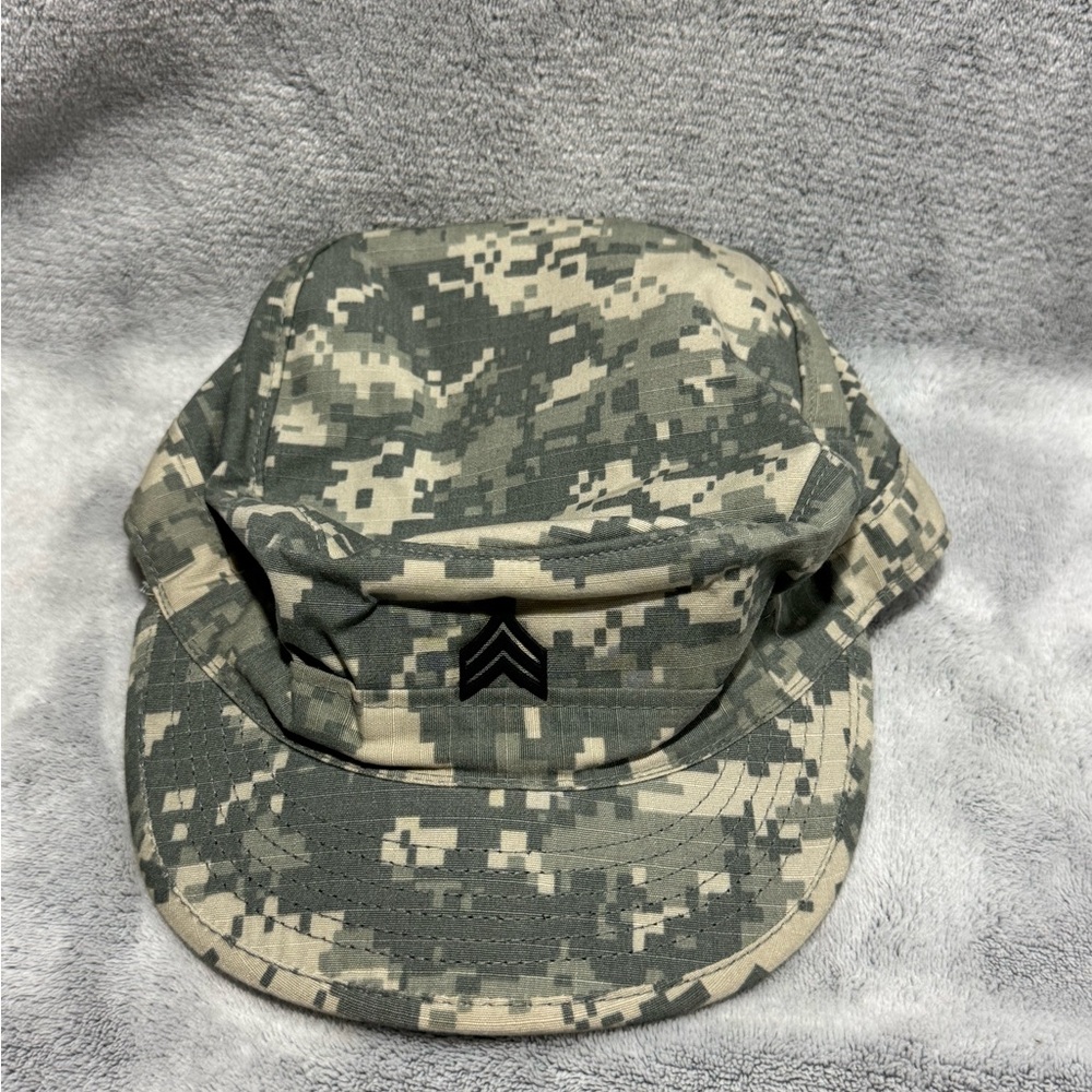 US Army Sergeant Pin Patrol Hat Cap SIZE 7 1/8 Ripstop Digital Camo Military